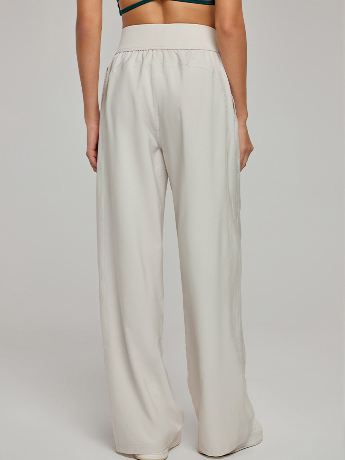 Women's long pants, summer, thin, loose, fitness, high waist, wide legs, straight